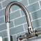 Kingston Brass Whitaker Industrial Style Bridge Bathroom Faucet W/Pop-Up Drain, Blk SS KS217KLVN - alternate 5